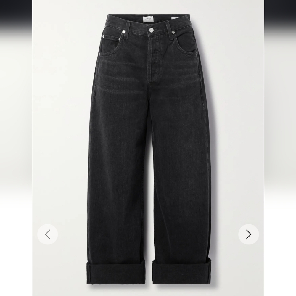 Citizens Of Humanity Ayla Black Wide-Leg Jeans Great Condition